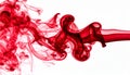Red Smoke abstract white background. Royalty Free Stock Photo