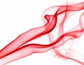 Red Smoke abstract white background. Royalty Free Stock Photo
