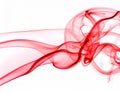 Red Smoke abstract white background. Royalty Free Stock Photo