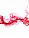 Red Smoke abstract white background. Royalty Free Stock Photo