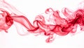 Red Smoke abstract white background. Royalty Free Stock Photo