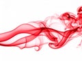 Red Smoke abstract white background. Royalty Free Stock Photo