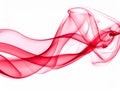 Red Smoke abstract white background. Royalty Free Stock Photo
