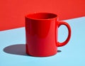 Red Mug On Colorful Background - Vector Illustration Royalty Free Stock Photo