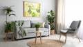 Stylish room interior with green home plants Royalty Free Stock Photo