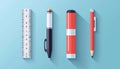 Vector Stationery Set Royalty Free Stock Photo