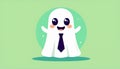 Ghost with Tie Royalty Free Stock Photo