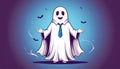 Ghost with Tie Royalty Free Stock Photo
