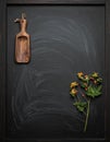 Minimal Chalkboard Background for CafÃ© Menus Royalty Free Stock Photo