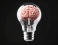 icon bulb brain Royalty Free Stock Photo