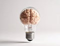 icon bulb brain Royalty Free Stock Photo
