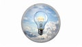 icon bulb brain Royalty Free Stock Photo