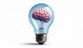 icon bulb brain Royalty Free Stock Photo