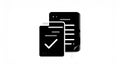 Electronic text document symbol glyph vector illustration. Online doc, notepad Royalty Free Stock Photo