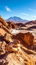 Rocks of the Moon Valley, Atacama Desert, Chile, South America Royalty Free Stock Photo