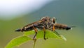 Beautiful Robber Fly - Close-Up of the beautiful Robber Fly (selective Focus) Royalty Free Stock Photo