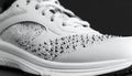 Edgy White Sneaker with Metallic Spikes on Dark Background Royalty Free Stock Photo