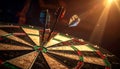 Darts Hitting Bullseye Royalty Free Stock Photo