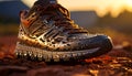Rugged Trail Running Shoe Close-up Royalty Free Stock Photo