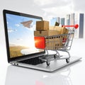 Online shopping concept, isllustration Royalty Free Stock Photo