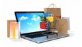 Online shopping concept, isllustration Royalty Free Stock Photo