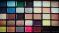 Colorful Professional Makeup Palette with Eyeshadow and Concealer Royalty Free Stock Photo