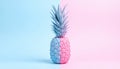 A Duality of Color: Split Pineapple Royalty Free Stock Photo