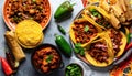 A Vibrant Spread of Authentic Mexican Cuisine Royalty Free Stock Photo