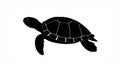 a silhouette of a turtle with a simple and attractive design illustration Royalty Free Stock Photo