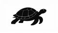 a silhouette of a turtle with a simple and attractive design illustration Royalty Free Stock Photo