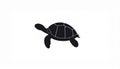 a silhouette of a turtle with a simple and attractive design illustration Royalty Free Stock Photo