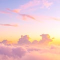 Gentle Pastel Clouds in Rose and Baby Orange at Sunrise Royalty Free Stock Photo