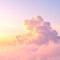 Gentle Pastel Clouds in Rose and Baby Orange at Sunrise Royalty Free Stock Photo