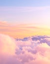 Gentle Pastel Clouds in Rose and Baby Orange at Sunrise Royalty Free Stock Photo