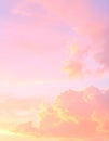 Gentle Pastel Clouds in Rose and Baby Orange at Sunrise Royalty Free Stock Photo