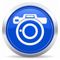 Camera icon, stock vector illustration Royalty Free Stock Photo