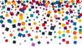 Geometric confetti vector background. Scatter of square elements. Random colored squa Royalty Free Stock Photo