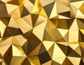 Abstract Mosaic Gold Polygonal. Royalty Free Stock Photo
