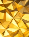 Abstract Mosaic Gold Polygonal. Royalty Free Stock Photo