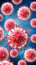 Measles morbilliviruses, illustration. Measles also known as morbilli and rubeola Royalty Free Stock Photo