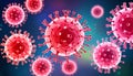 Measles morbilliviruses, illustration. Measles also known as morbilli and rubeola Royalty Free Stock Photo