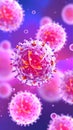 Measles morbilliviruses, illustration. Measles also known as morbilli and rubeola Royalty Free Stock Photo