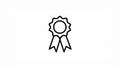 Award icon symbol vector. on white background Royalty Free Stock Photo