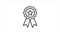 Award icon symbol vector. on white background Royalty Free Stock Photo