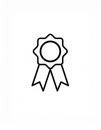 Award icon symbol vector. on white background Royalty Free Stock Photo