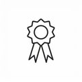 Award icon symbol vector. on white background Royalty Free Stock Photo