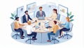 Business Meeting Illustration Royalty Free Stock Photo