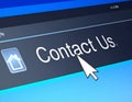 Contact Us Online Button with Cursor Royalty Free Stock Photo