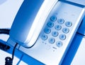 Modern Silver Landline Phone Royalty Free Stock Photo