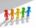 Colorful Teamwork and Unity Royalty Free Stock Photo